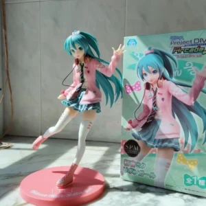 Original Sega SPM Hatsune Miku DIVA Anime Figure Arcade Future Tone Action Figure Ribbon Girl Ver  Pvc Model Ornament Toy