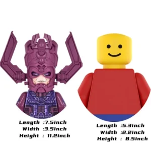 MOC Creative Devourer of Stars Giant Purple Armored Figure with Stunning Details, 7.5"x3.5"x11.2" Monumental Size Christmas toys