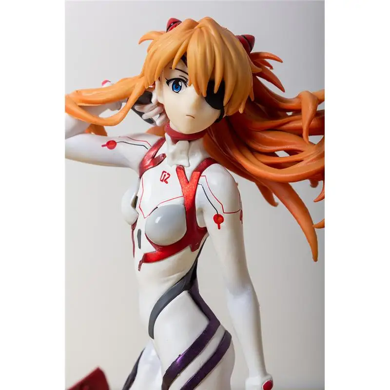 27CM Anime Shin Gekijouban Souryuu Asuka Langley Figure 1/7 Last Mission Combat Suit Scene Model Toy Gift Action