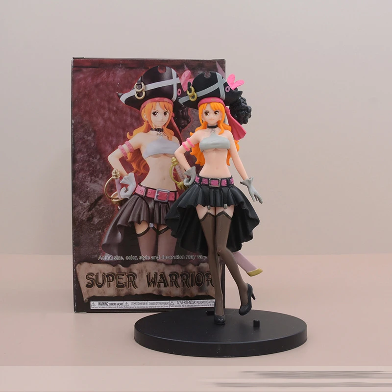 19CM Anime One Piece Nami Black Clothes Action Figure ONE PIECE FILM RED Dress Up Figurine PVC Collectible Model Toy Kid Gift - Image 3
