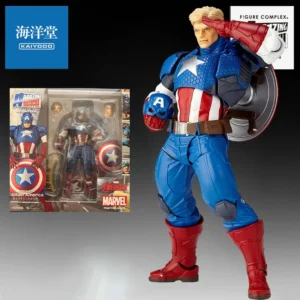 KAIYODO Genuine Amazing Yamaguchi Anime Figure Captain America Action Figure Toys for Boys Kids Gift Collectible Model Ornaments