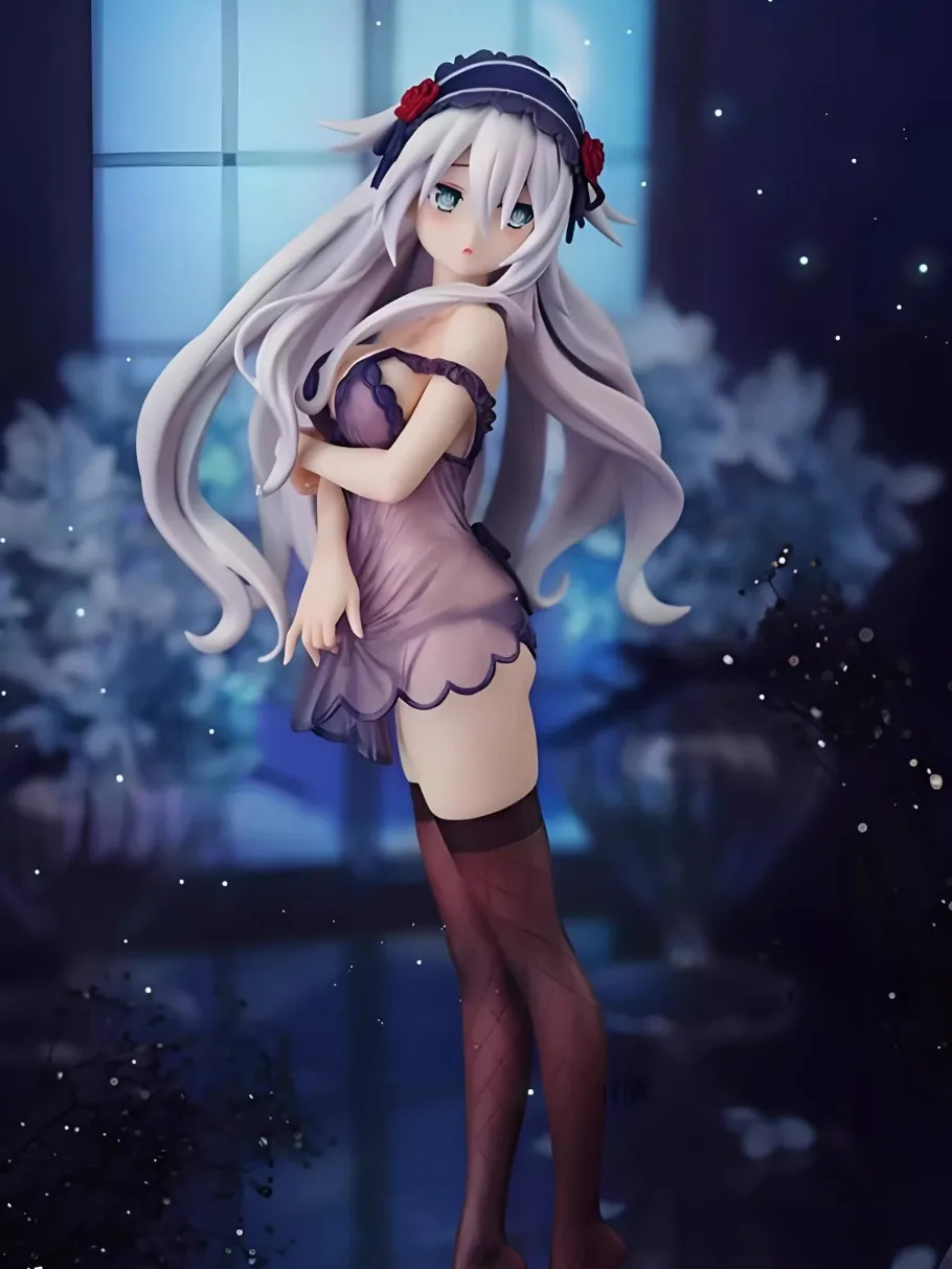 23cm Neptunia Series Noire Black Heart Beautiful Girl Anime Handmade Action Figures Desktop Case Decoration Ornament Gift - Image 4