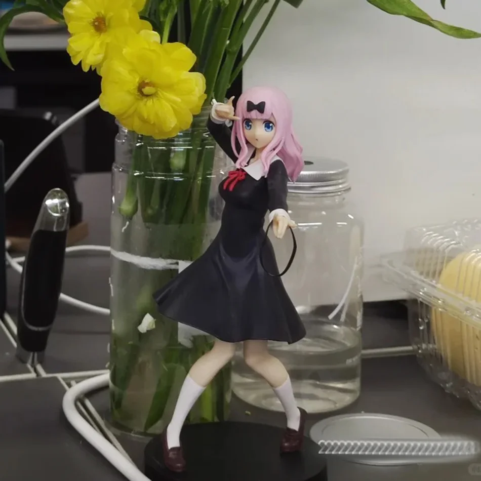 18CM Anime Game Figure Kaguya-sama Love Is War Fujiwara Chika Uniform Model Dolls Kawaii Girl Figure Japanese Dolls Decoration - Image 5