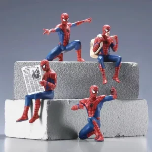 Daily Life Spider-Man Mini Figurine Spiderman Action Figure Computer Desk Desktop Decoration Toys Car Ornament Collectible