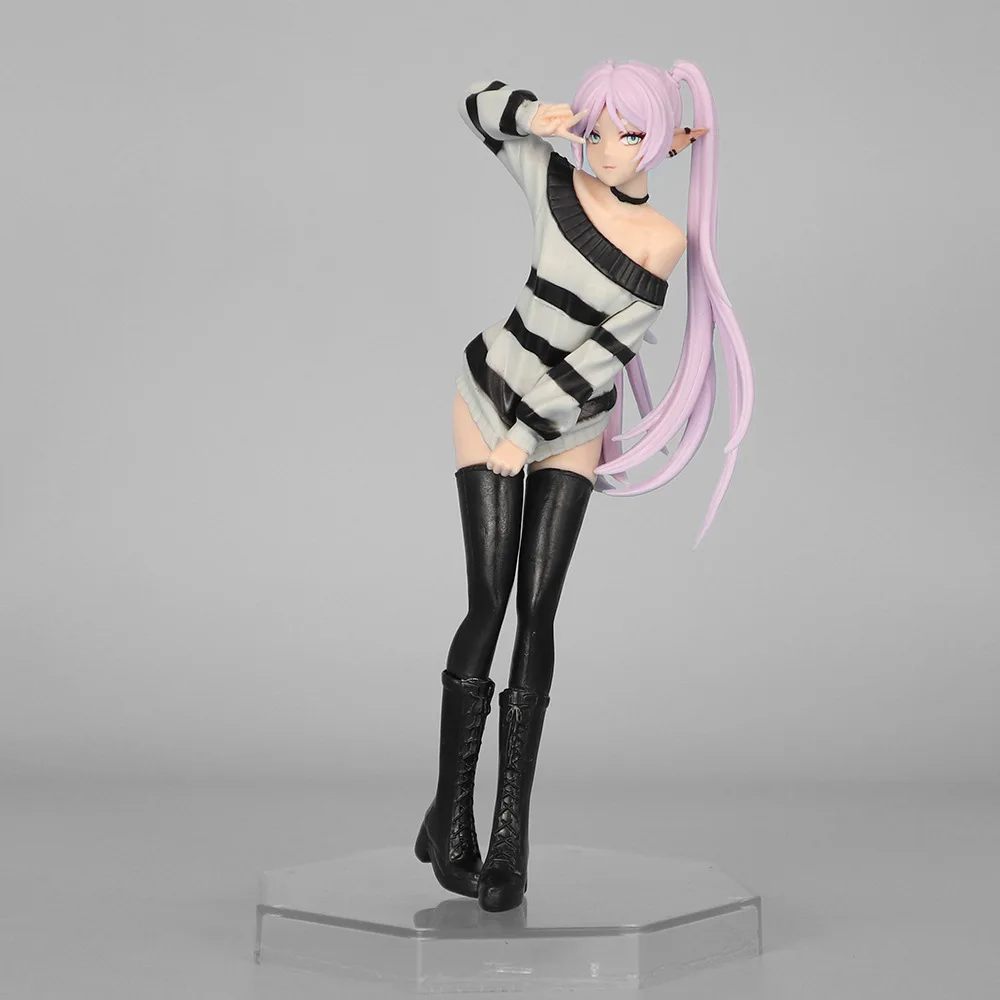 Frieren: Beyond Journey’S End Anime Figure Sweater Cute Girl Standing Posture Action Statue Doll Collectible Gift - Image 7