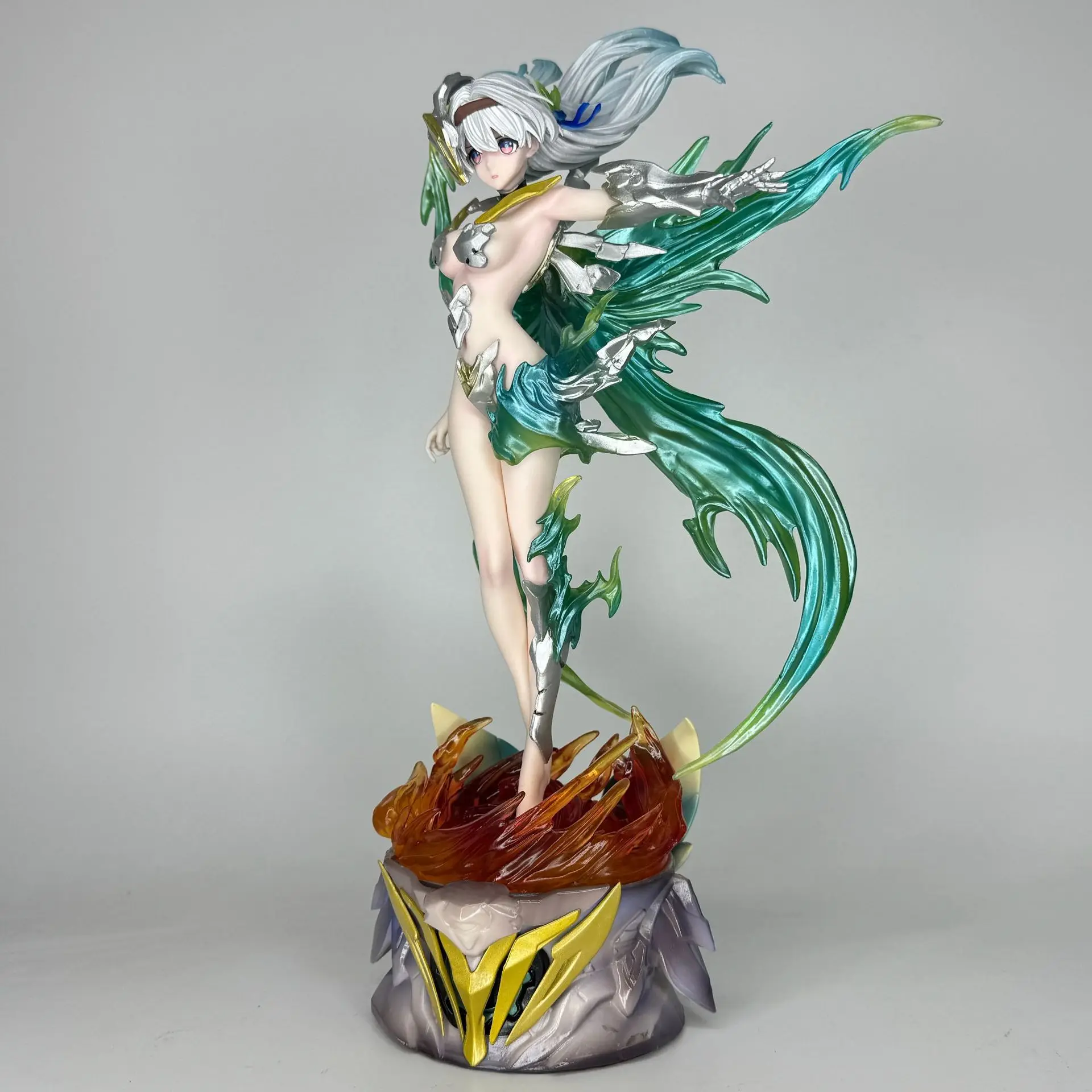 Anime Girl Bishoujo Action Figure Luminous Neon Butterfly Design Collectible Model Two-Dimensional Statue Decoration