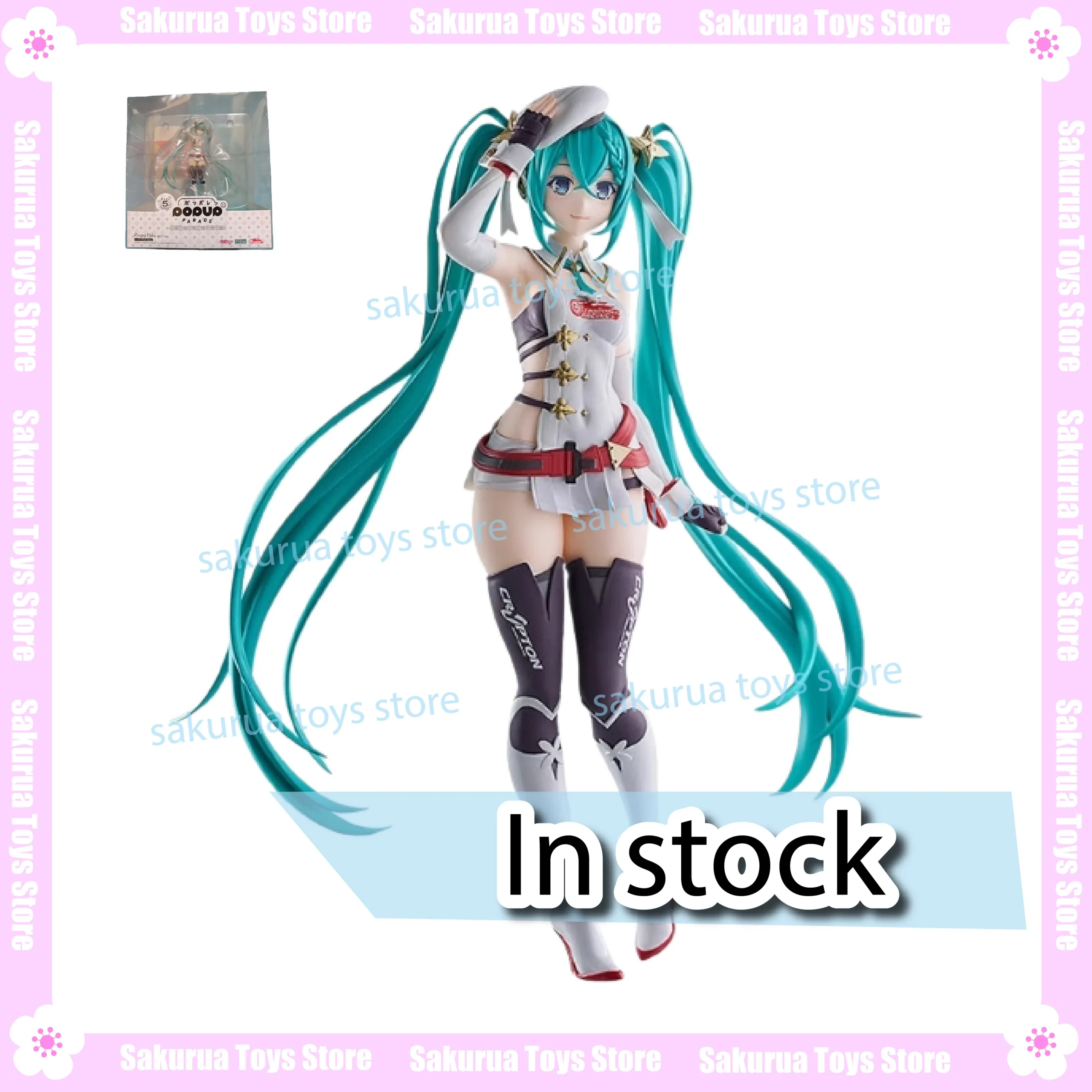 In Stock POP UP PARADE RACING MIKU Racing Sound 2023 Figure Scenery Ornament Model Action Figure Collection Gift