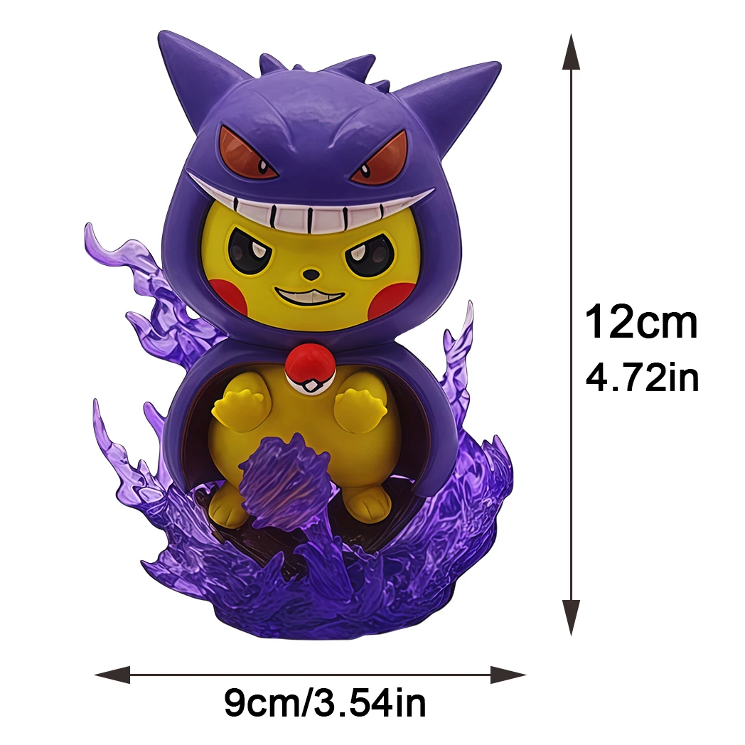 New 12CM Pokémon Figure Model Toys Pikachu COS Gengar Charizard Mimikyu Mew Mewtwo Collection Children Birthday Christmas Gifts