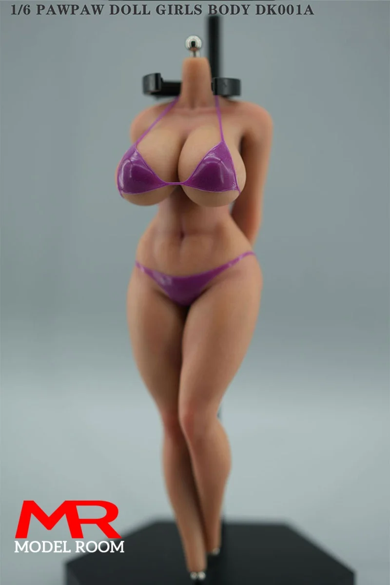 PawPawDoll DK001A 1/6 Anime Girl Oversize Breast Seamless Body 26.5cm Makeup Platinum Silicone Female Soldier Action Figure Doll - Image 3