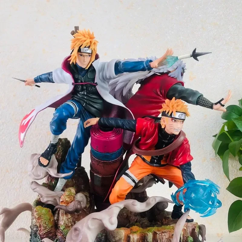 40cm Naruto Anime Figure Uzumaki Naruto Jiraiya Namikaze Minato statue Action Figure collect Pvc Model Doll Childrens Gift Toys - Image 5