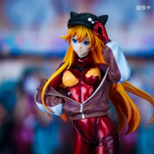 Asuka Langley Cat Ear Hat Plugsuit Evangelion Anime Figure Collectible Model Desktop Decoration Statue Gift For Anime Fans