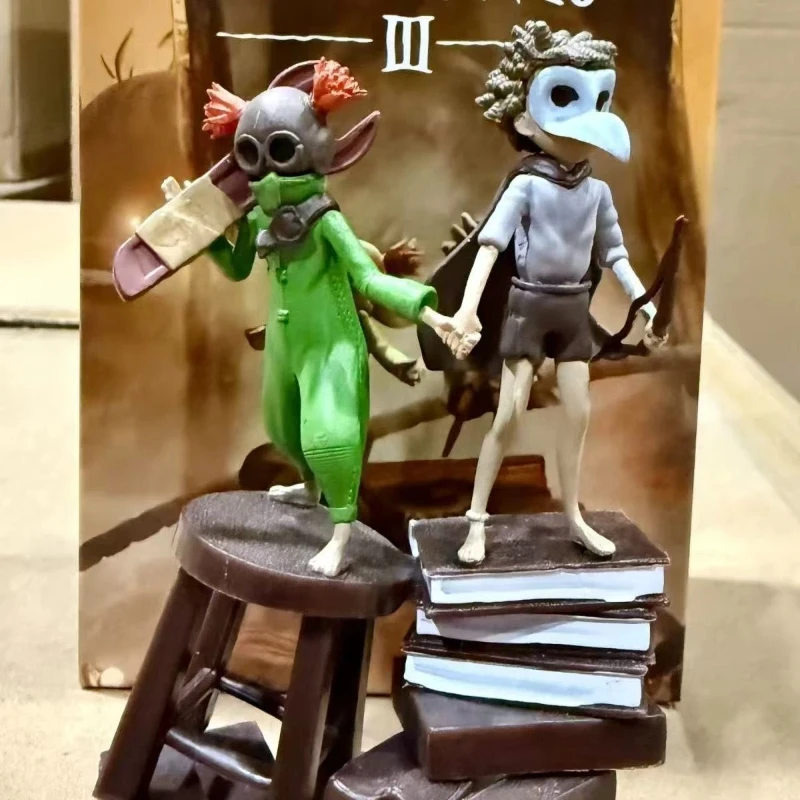 11cm Little Nightmares 3 Low Alone Action Figures Set PVC Collectible Game Character Model Toy With Base Desktop Ornament Gifts