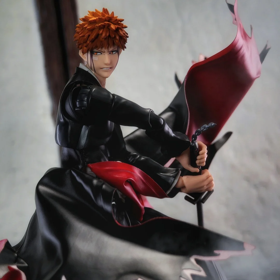 Bleach Shf Anime Handmade Kurosaki Ichigo The Thousand Year Blood War Hem of A Skirt Built In Iron Wire Is Suitable for 1/12 Toy