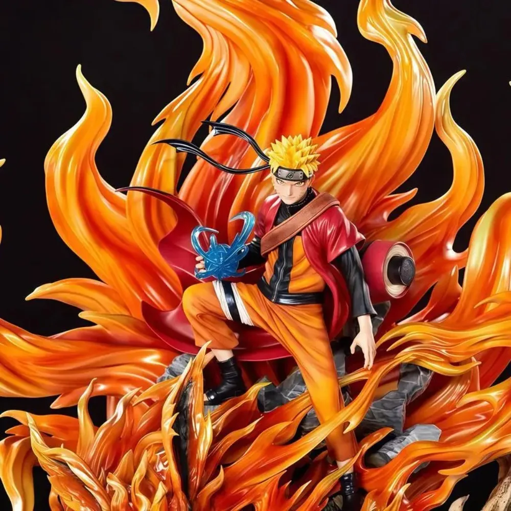 43cm Gk Bandai Naruto Uzumaki Kurama Mode Anime Action Figure PVC Model Toy Statue Collection for Home Decor Fans Birthday Gift - Image 3