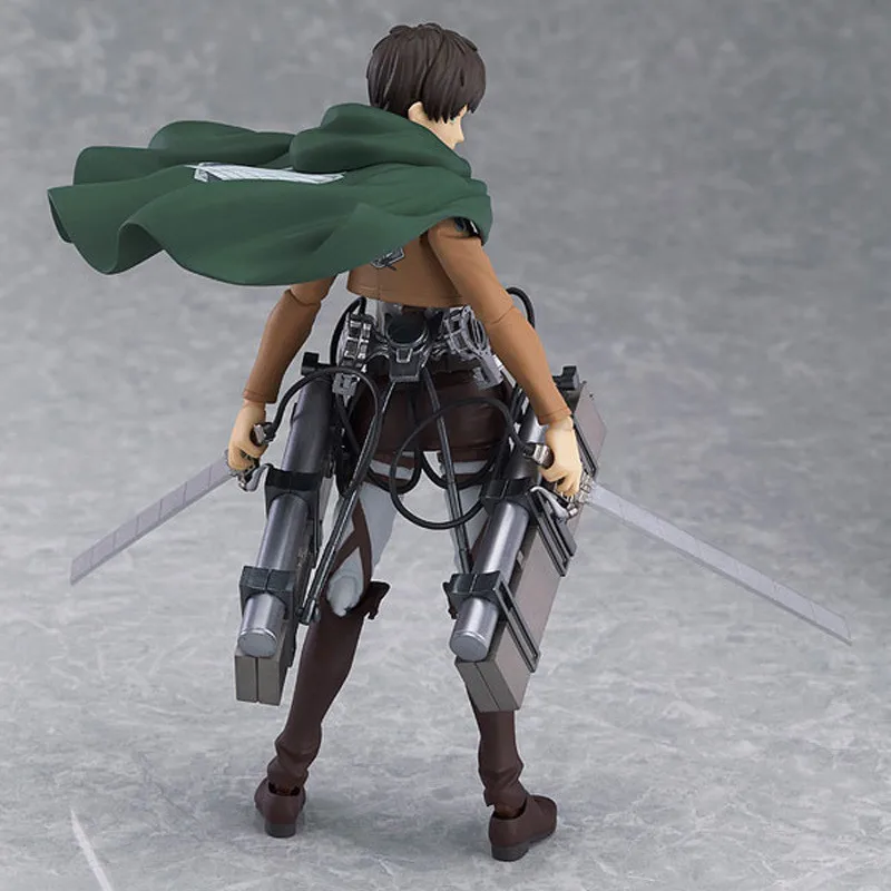 Anime Figure Attack On Titan Eren Jaeger Standing Holding Sword Detachable Model Toy PVC Collection Desktop Ornaments 14CM - Image 3