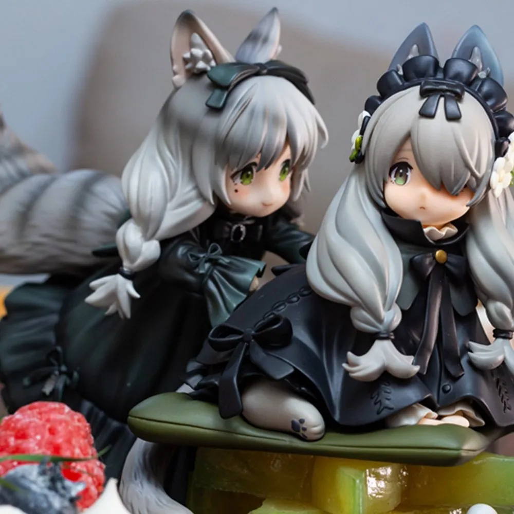 12cm Tea Party Cat Anime Figure Q Version Kawaii Tea Time Cats Tea Pot Cat Action Figure Collection Model Japanese Dolls Hobbies - Image 3