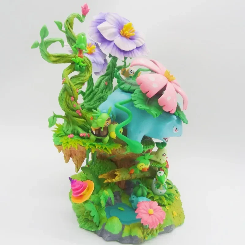 31cm Pokemon Anime Figure Squirtle Bulbasaur Chikorita Grass Type Luminous Model Desktop Decoration Collection Festival Gift Toy - Image 3