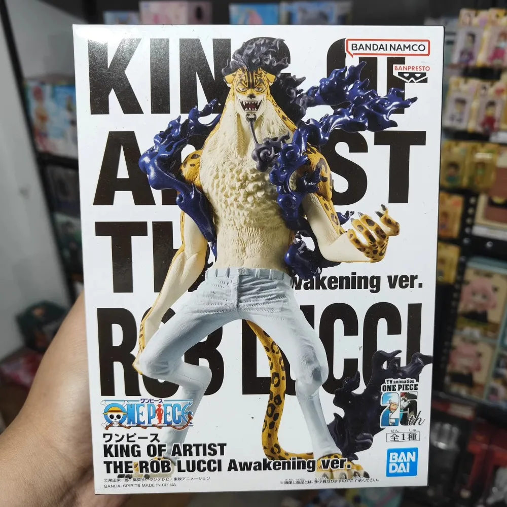 In Stock Bandai Original Genuine Anime ONE PIECE King of Artist The Rob Lucci Awakening Ver. 19cm Banpresto Figure Model Toys