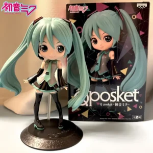 Banpresto Genuine Original Q Posket Hatsune Miku Anime Peripheral Action Figure Collectible Dolls Toy Ornament Gift Toys