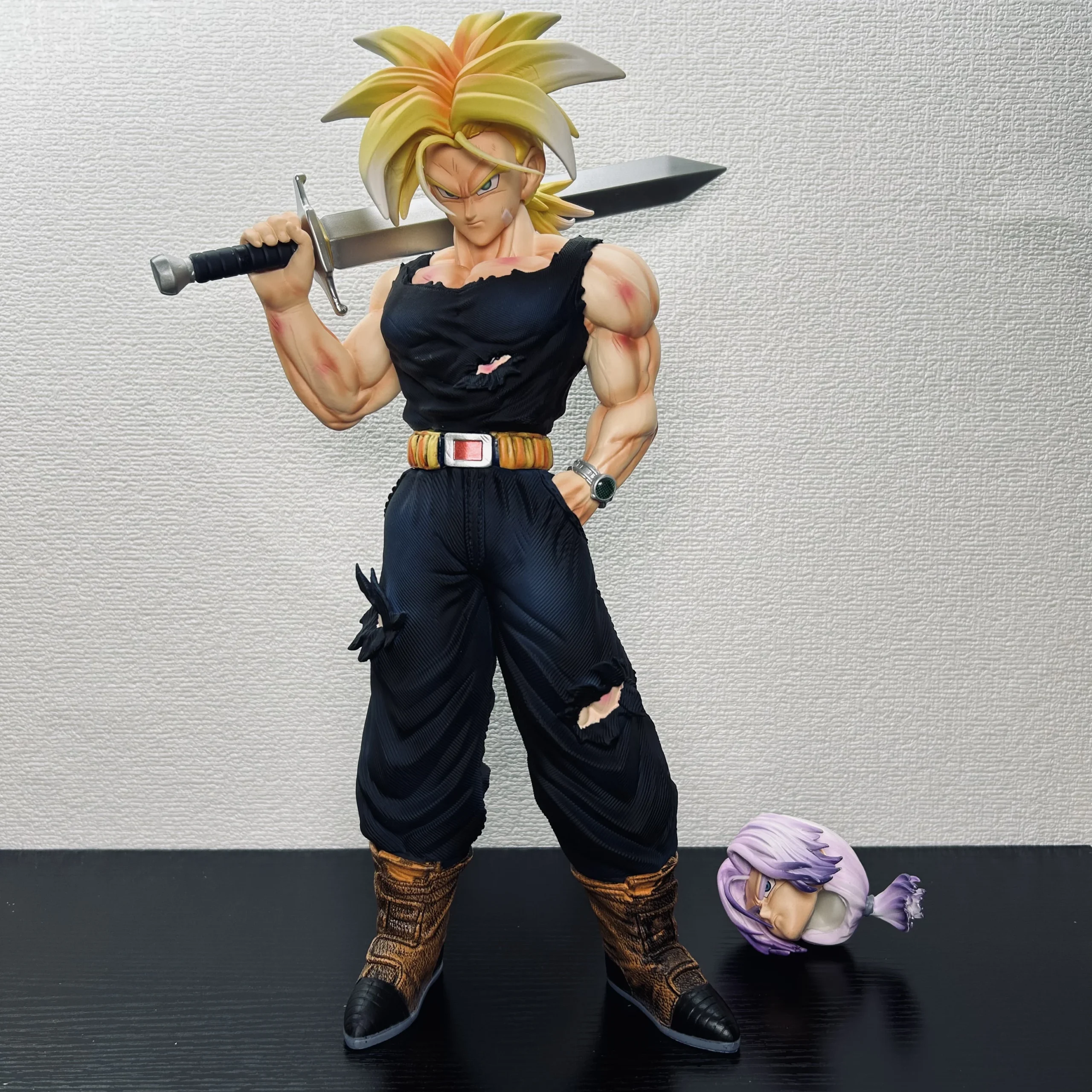 32cm/12.59inch Dragon Ball Z Trunks Figure Replace Heads Future Trunks Super Saiyan Action Figures Collection Mode Toys Gifts - Image 7