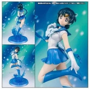 17cm Beautiful Girl Warrior Mizuno Ami  Mercury Anime Figure Model Statue Collection Desktop Decoration Ornament Toys Gifts