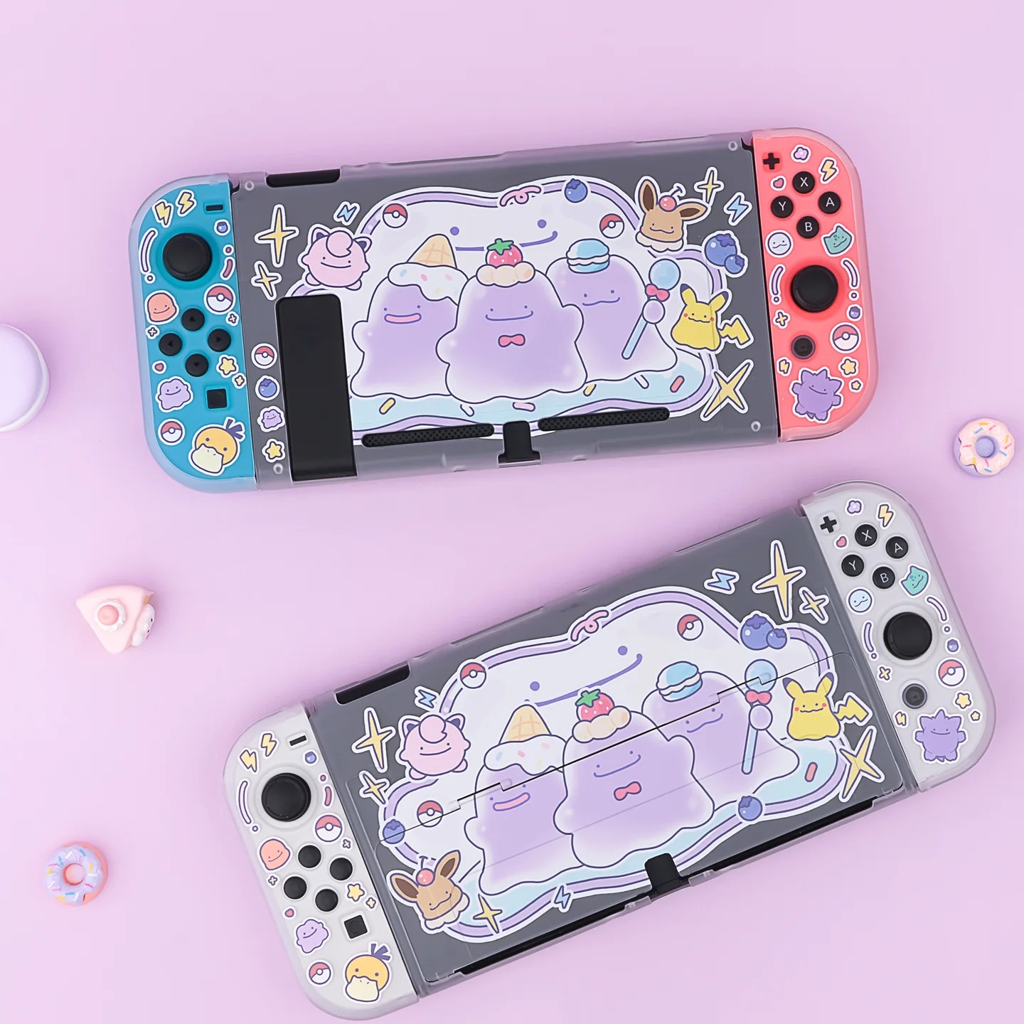 New Ditto Semi Transparent Hard Protective Case Fit Switch 2 Oled Console Detachable Joy Con Controller Cover Periphery