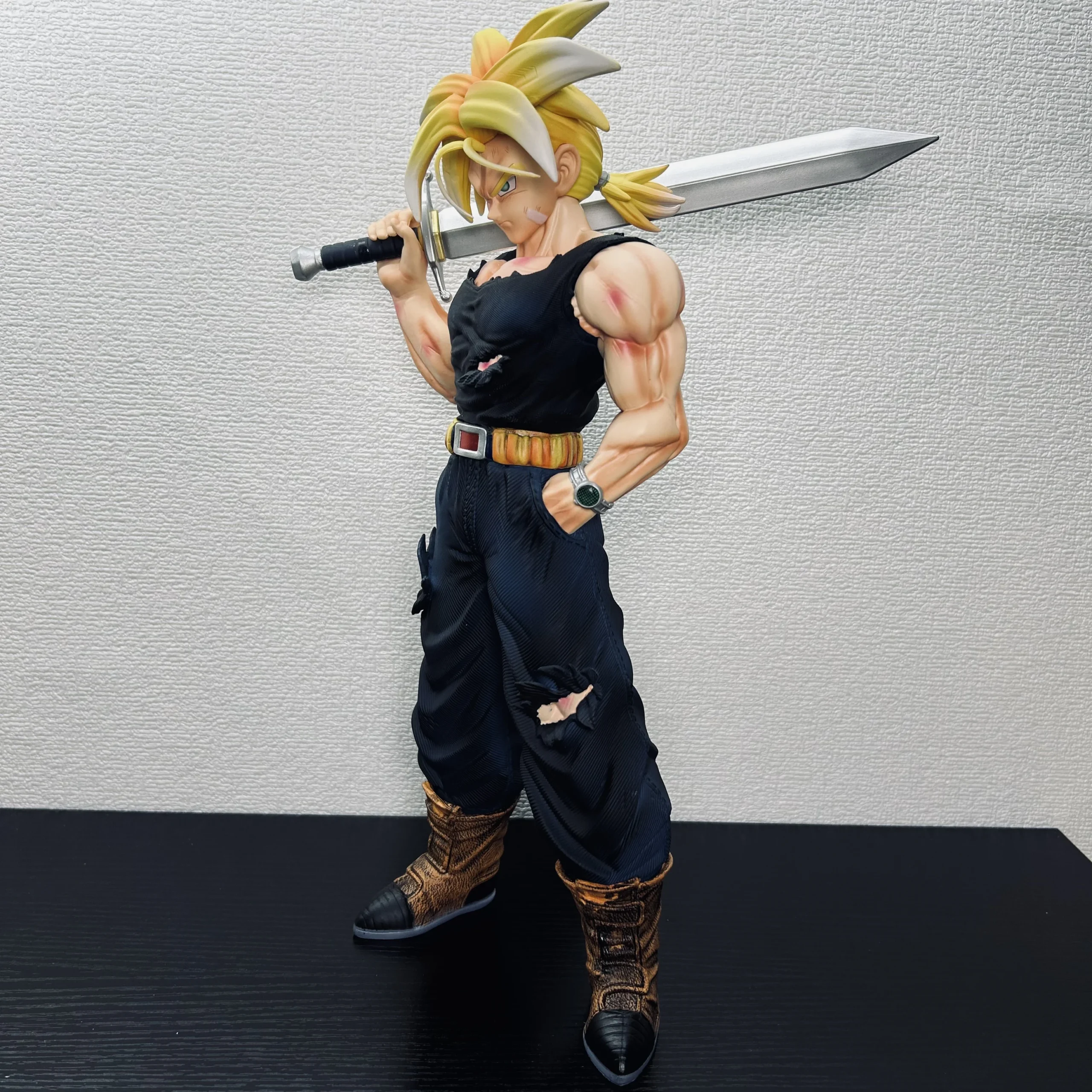 32cm/12.59inch Dragon Ball Z Trunks Figure Replace Heads Future Trunks Super Saiyan Action Figures Collection Mode Toys Gifts - Image 4