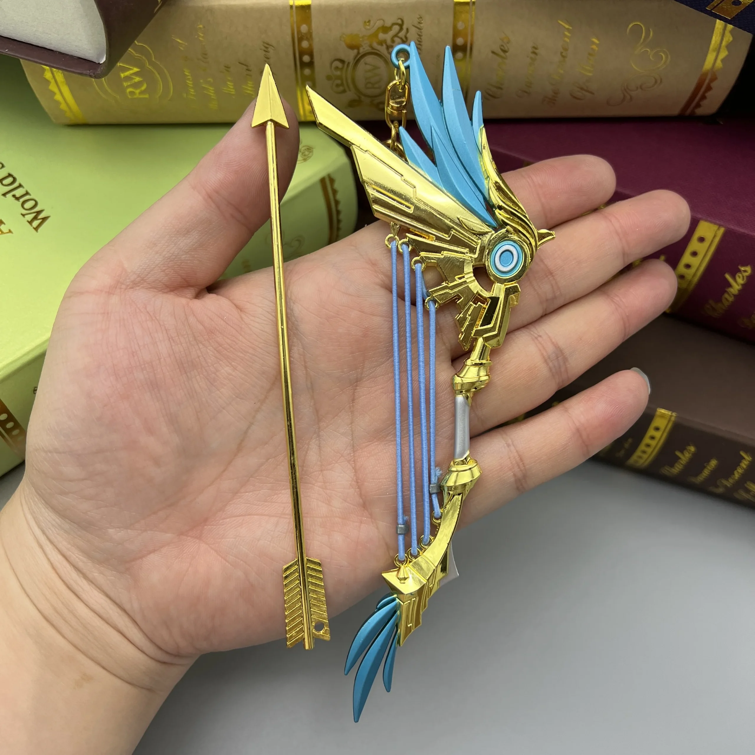 17cm Metal Bow and Arrow Skyward Harp Venti Genshin Impact China Mobile Game Peripheral Weapon Model 1/6 Doll Equipment Ornament
