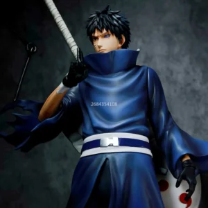 New Product Naruto Figurine Standing Posture Giant Wave Uchiha Dual Head Anime Model Desktop Decoration Gift