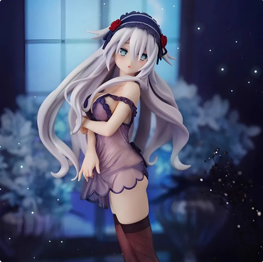 23cm Neptunia Series Noire Black Heart Beautiful Girl Anime Handmade Action Figures Desktop Case Decoration Ornament Gift - Image 3