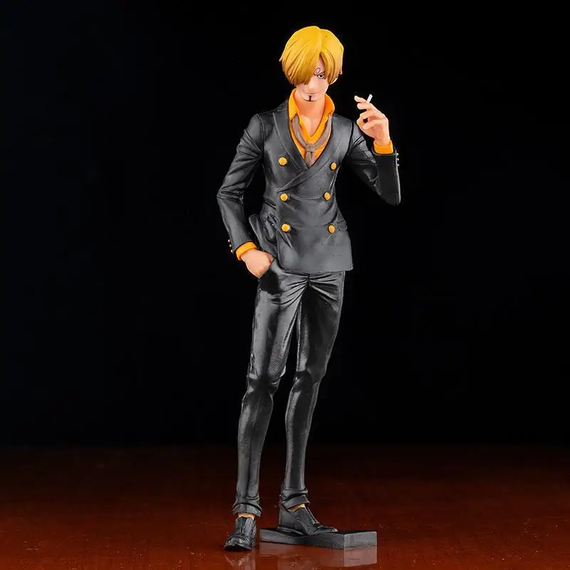 27cm One Piece Anime Figure Vinsmoke Sanji Smoking Insert Grandista PVC Action Figures Model Dolls Toys Kids Birthday Gift
