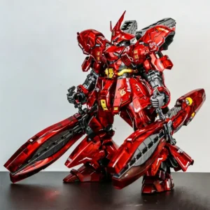 RG 1/144 Electroplated Translucent Fukuoka Sazabi Assembly Model Kit Action Figure With Crab Claw Water Slide Decals Boy Toy