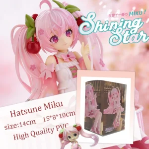 12-22cm Miku Anime Figure Desktop Cute Cinnamoroll Hatsune Kwaii Style Anime Figure Toys PVC Model Collector Doll Birthday Gifts