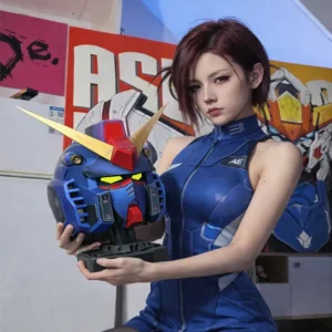 New Rx78 Yuanzu Comic Exhibition Cosplay Helmet Action Figures Wearable Luminous Version Fashion Toys Birthday Gifts Collectible