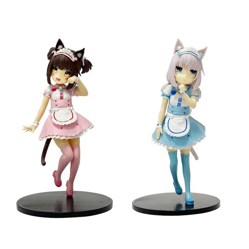 18CM Cat Maid Anime NEKOPARA Figure Chocolates Vanilla Cute Pretty Cat Style Model PVC Static Child Toys Collectible Gift Doll