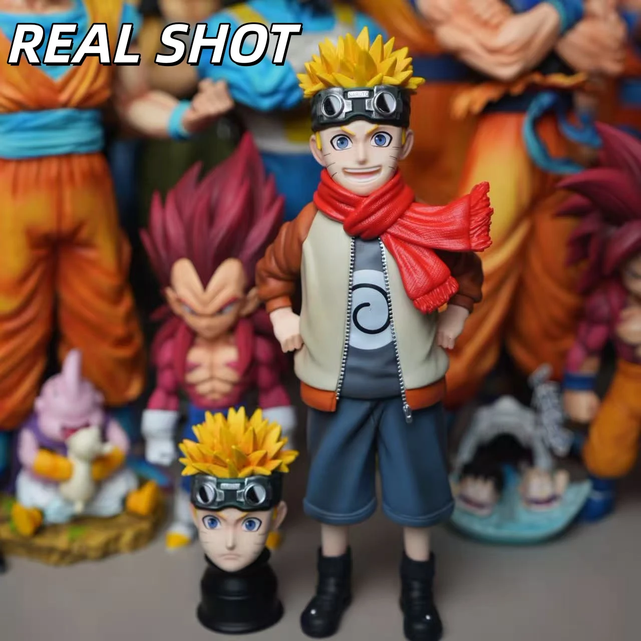 【HY STUDIO】21cm/8.27in Kid Naruto and Hinata Action Figure Set Anime Model Statue Collectible Toy Gift for Fans Decoration