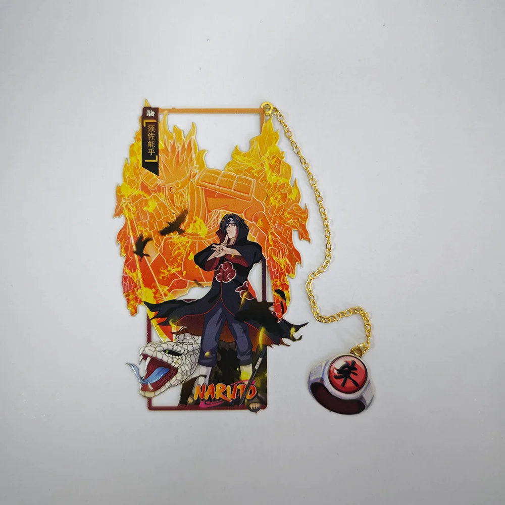 Anime Naruto Metal Bookmarks Cartoon Sasuke Itachi Kakashi Action Figures Collection Card Book Marks Toys for Children Gifts - Image 8