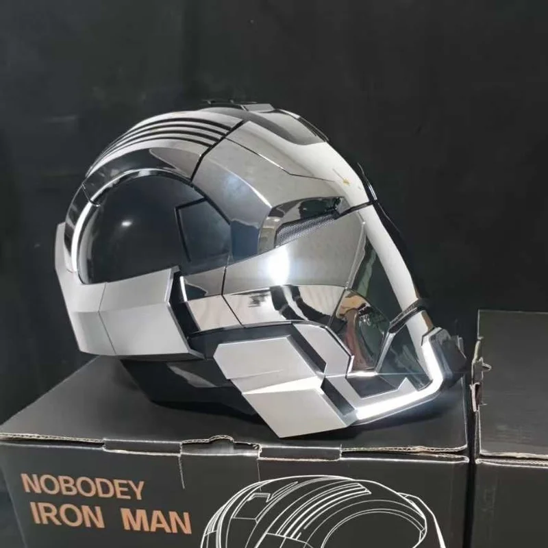 Nobodey Iron Man MK17 Helmet Jarvis Voice Controlled Auto Open Close Electronic Mask Collectible Toy Decor For Superhero Fans