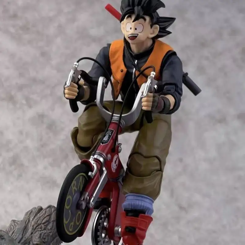 Kamione Genuine Dragon Ball Son Goku Baseball Boy Alloy Fully Articulated Action Figure With Bicycle Set For Anime Figure - Image 3
