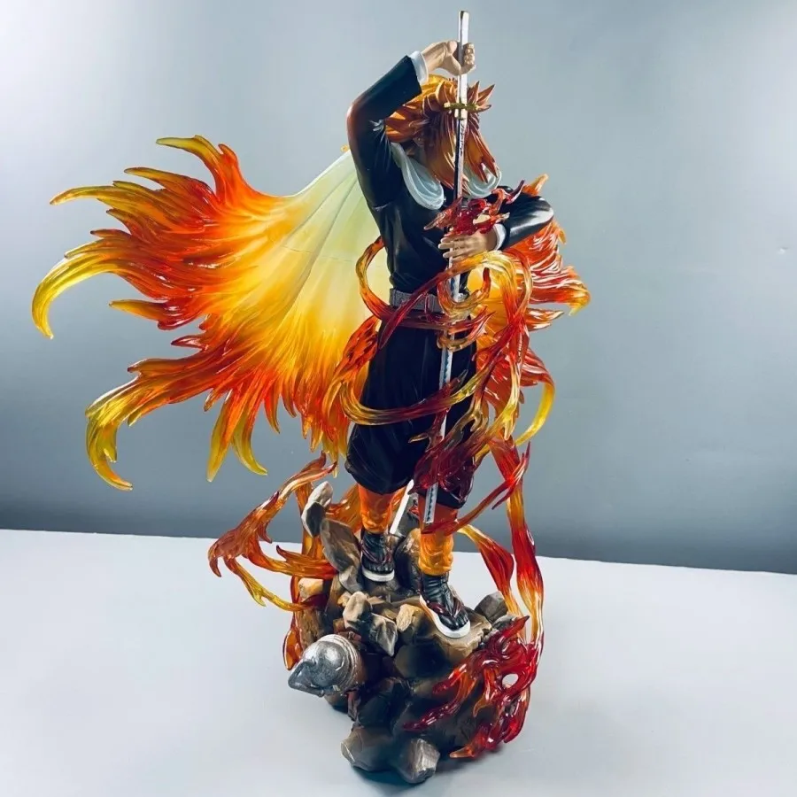 Demon Slayer Rengoku Kyojuro Action Figure 30cm Anime Statue Desktop Decoration Collection Model Gift for Fans - Image 6