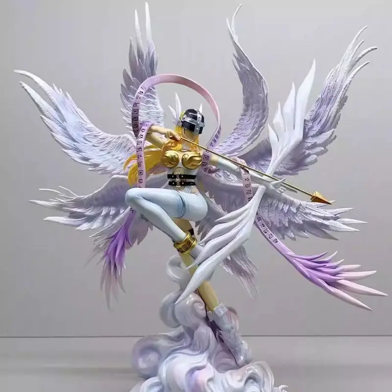 S+High-Quality Digimon Figure Angewomon Figures Soar Archery Angewomon Figurine Desktop Decoration Statue Collection Model Gift
