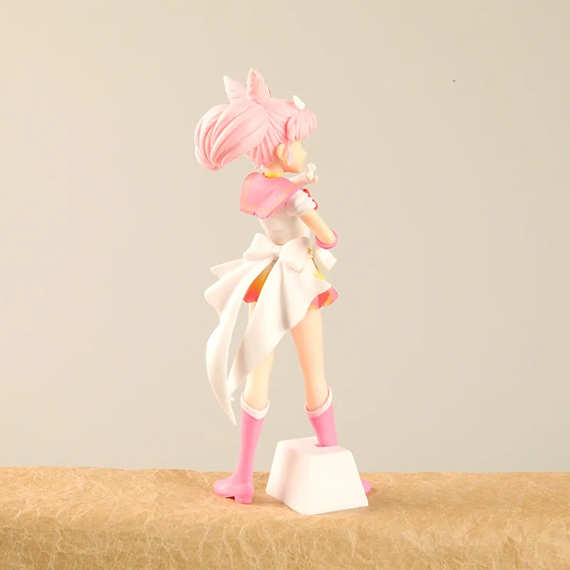 Anime 17cm Sailor Moon Action Figurine Pretty Guardian Chibiusa Figure The Movie Glitter Glamours Super Sailor Kid Girl Toy Gift