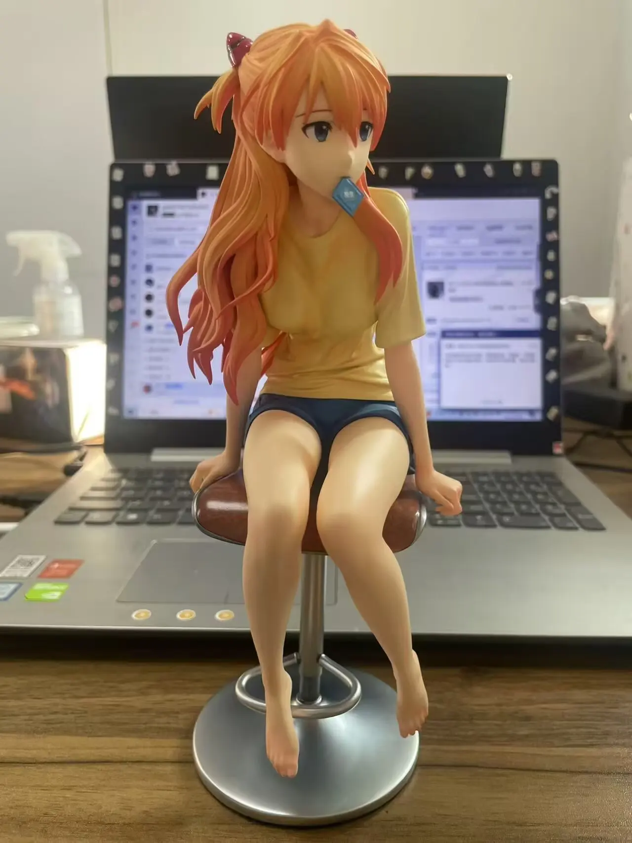 Asuka Langley Soryu Figure Casual Uniform Girls Anime Figures Desk Decoration Doll Statue Collection Model Toys Birthday Gifts