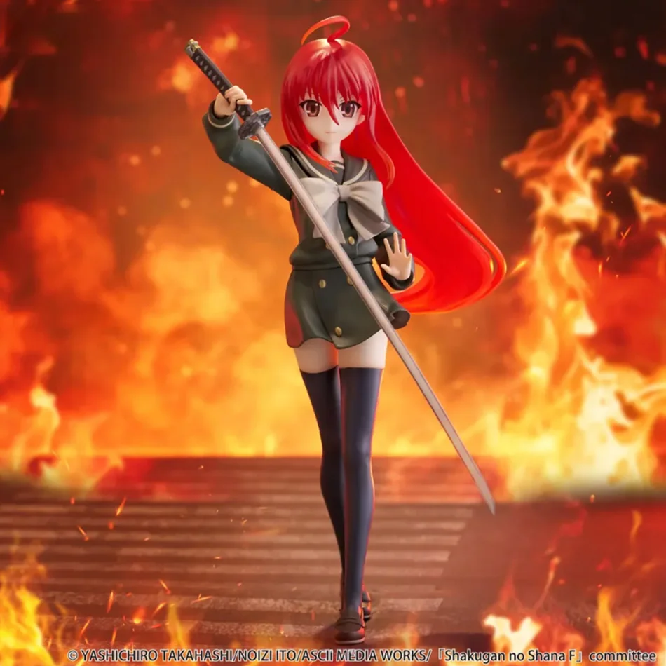 19cm anime Merch The Shakugan no Shana Shana Flame-Haired Blazing-Eyed Hunter Action Figure PVC collector edition Model Toys Gift