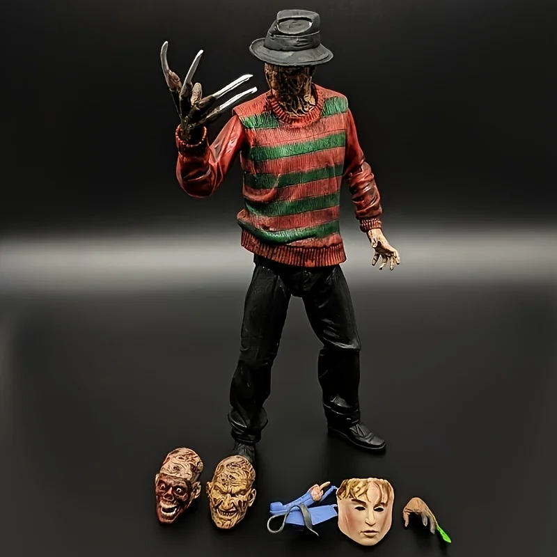 NECA 7” Freddy Krueger horrible Action Figure Move Collectible Model Toy Halloween Horror Toy Decoration For Kids Doll