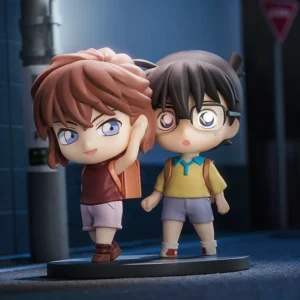 Original Gsc Qset+ 7.5cm Detective Conan Conan Edogawa & Anita Hailey Q Version Anime Figure Mdoel Decoration Collection Toys