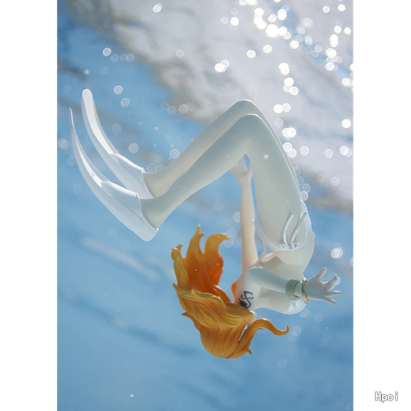 15CM Anime One Piece Swimsuit Nami Stylist × Photographer Green And White 2 Mermaid Nami Model Toy Gift Aciton Figure PVC