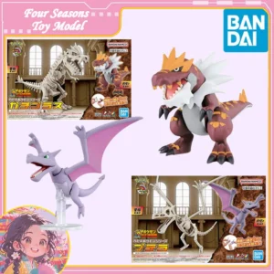 Fast Shipping Bandai Anime Pokemon Fossil Tyrantrum Aerodactyl Original Model Toys Action Figure Collectible Ornaments Children