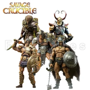 1/12 7inches Harbinger Studios Savage Crucible Action Figure Wave 2 Jaeger Nashom Krieger Whoman Barbarian Anime Model Gift