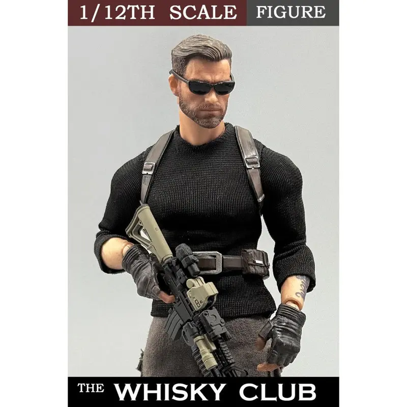 In Stock 1/12 Scale Bigaddict Target 001 Whiskey Club Killer Mark Action Figure Collection Decoration Ornament Model Toy Gifts
